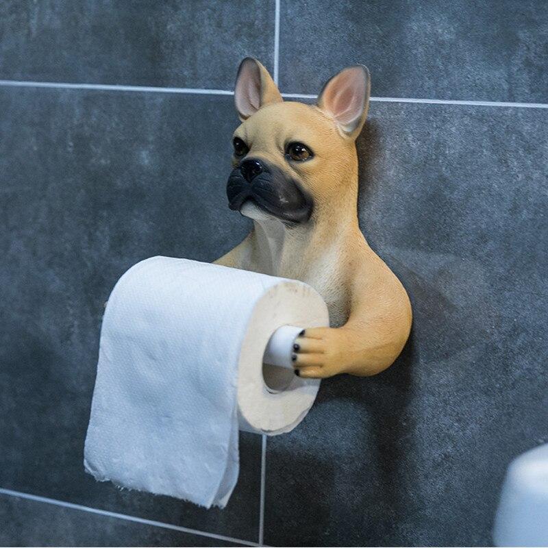 Porte Papier WC Chien Beige