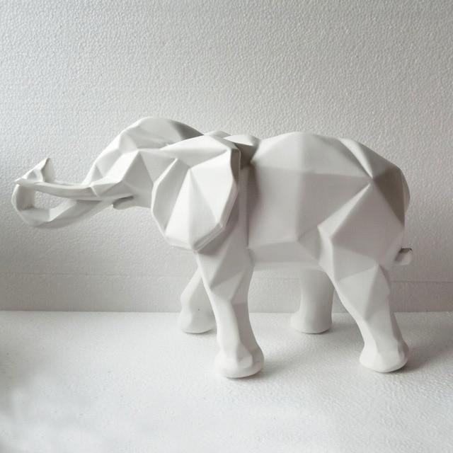 Statue Elephant Blanc