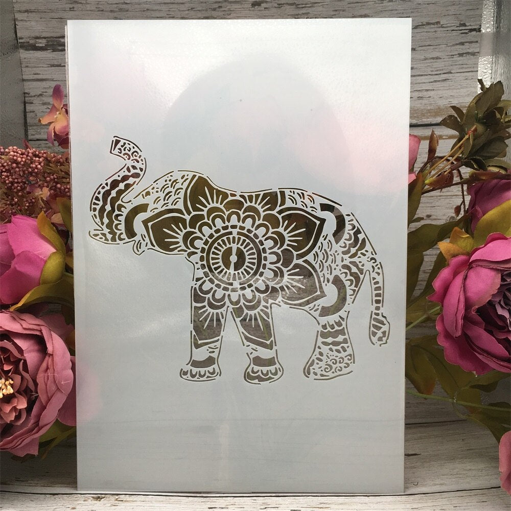 Patron Éléphant Mandala