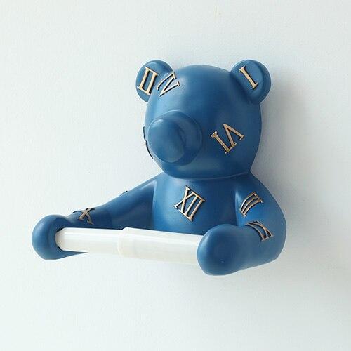 Porte Papier Toilette Ourson Bleu
