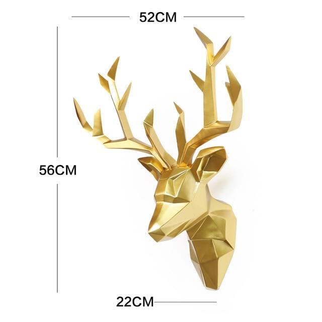 Grande Tête De Cerf Or