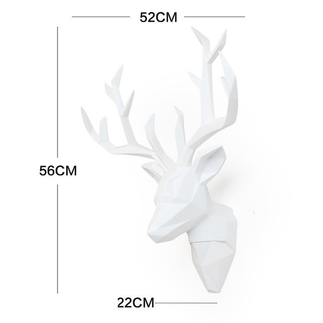 Grande Tête De Cerf Blanc