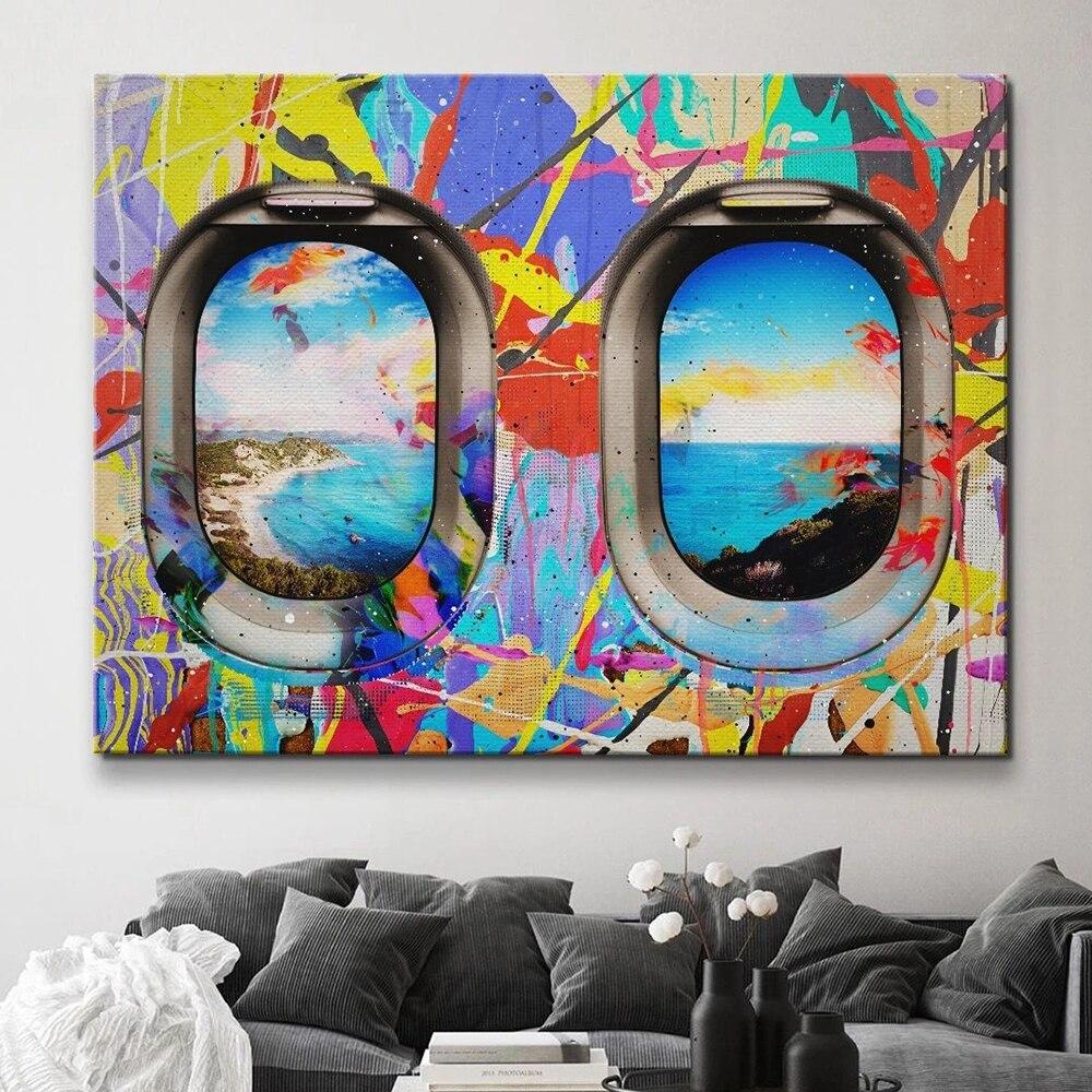 Tableau Street Art Avion