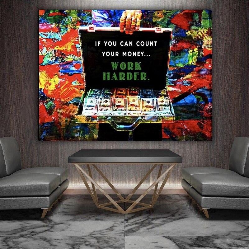 Street Art Tableau Work Hard