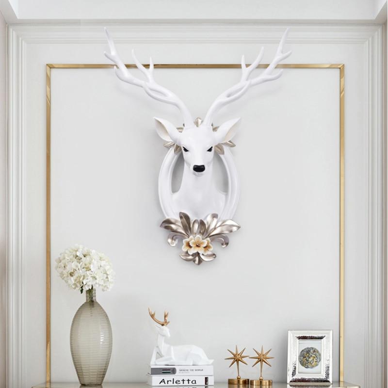 Tête de Cerf Street Art Blanche Décorative