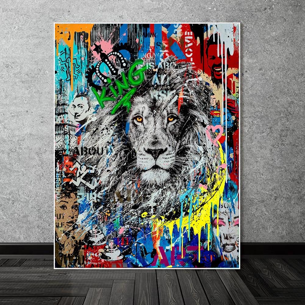 Poster Street Art Graffiti Lion