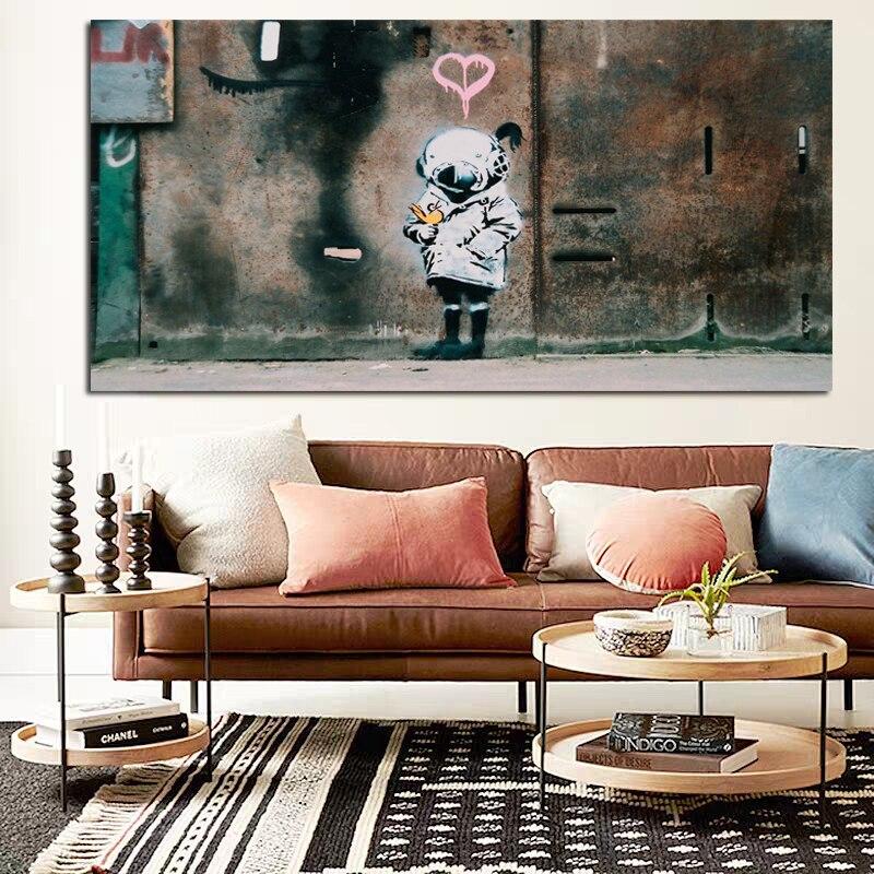 Banksy Space Girl And Bird