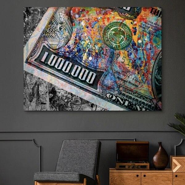 Toile Avec Billet de Banque