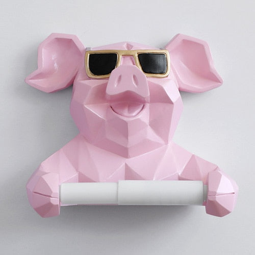 Porte Papier Toilette Cochon Rose