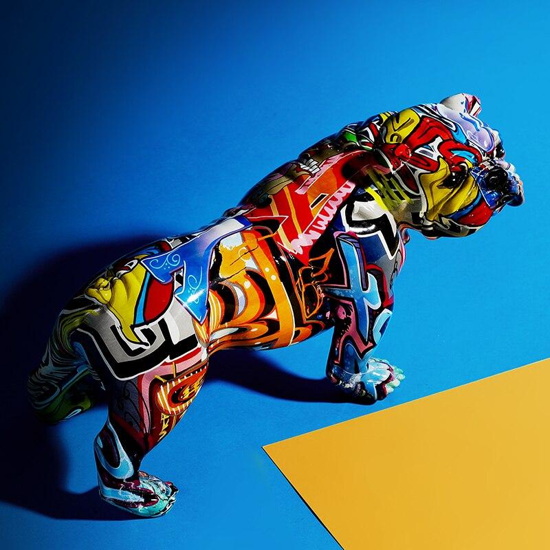 Sculpture Chien Coloré