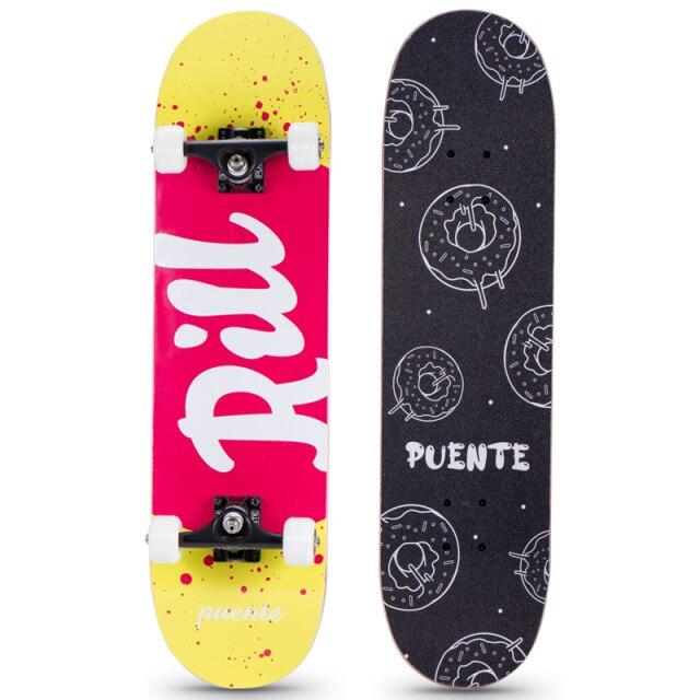 Skate jaune et rose