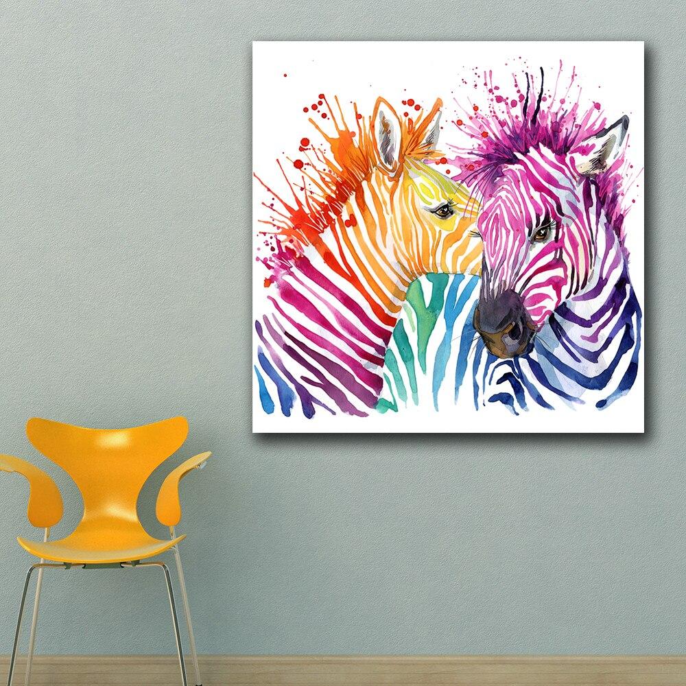 Toile Zèbre Coloré