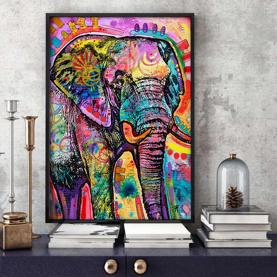 Tableau Éléphant Multicolore