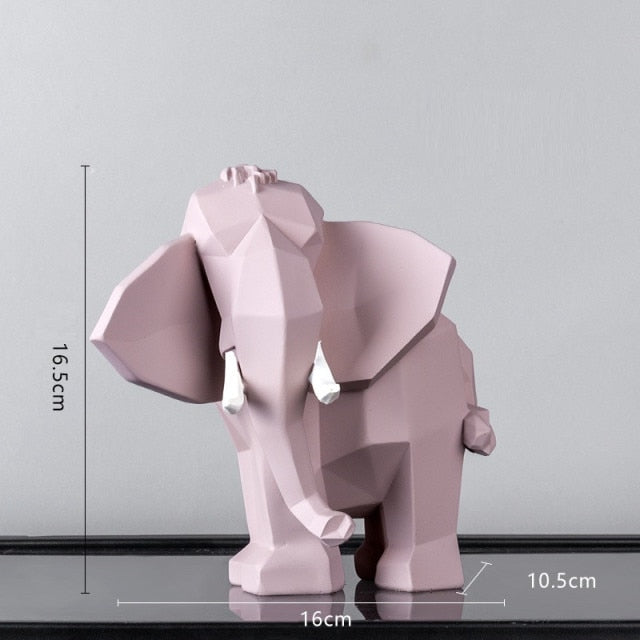 Statue Elephant Origami Rose
