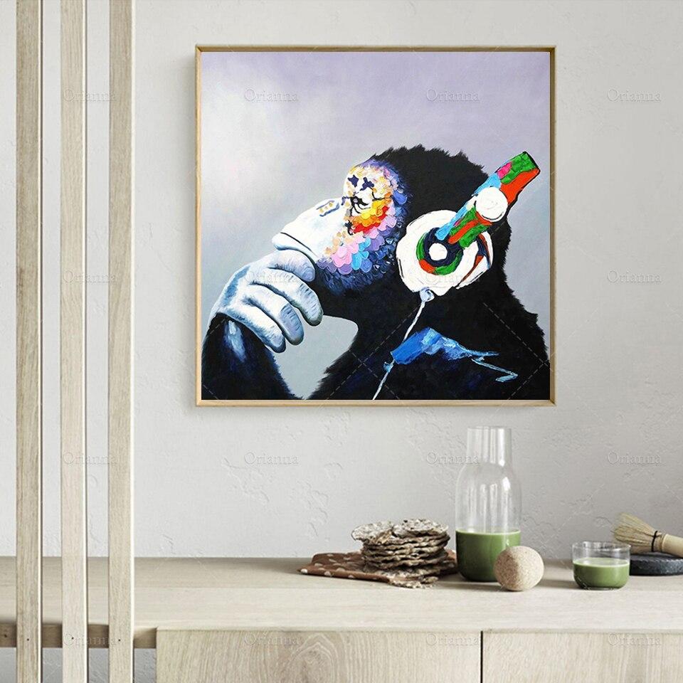 Toile Singe Écouteur