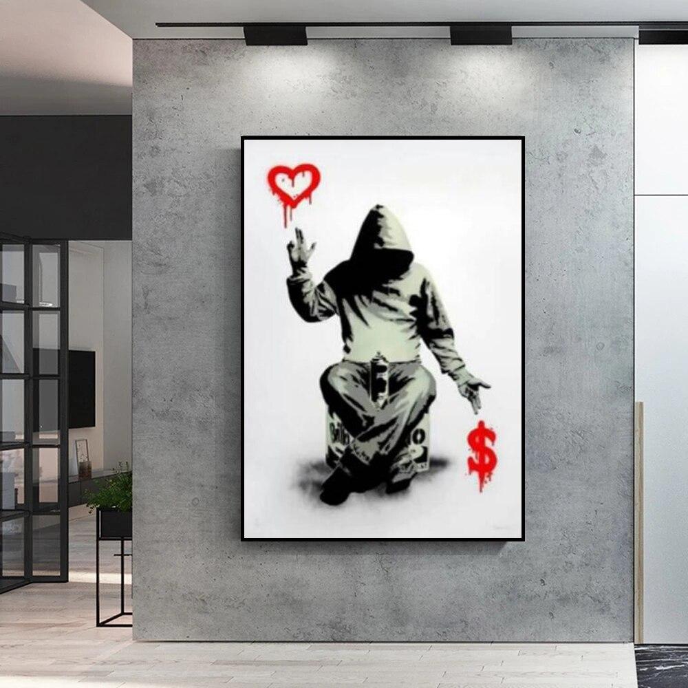 Tableau sur toile Banksy - Love is the answer