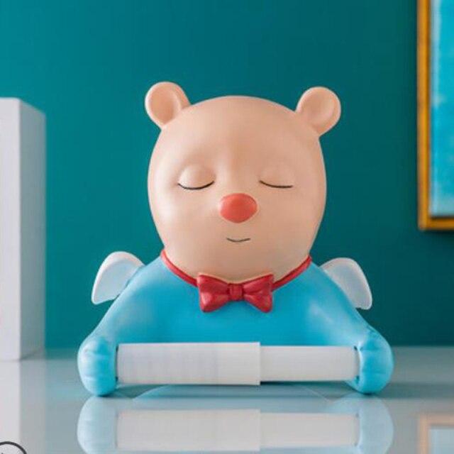 Porte Papier Toilette Ours Mignon Bleu