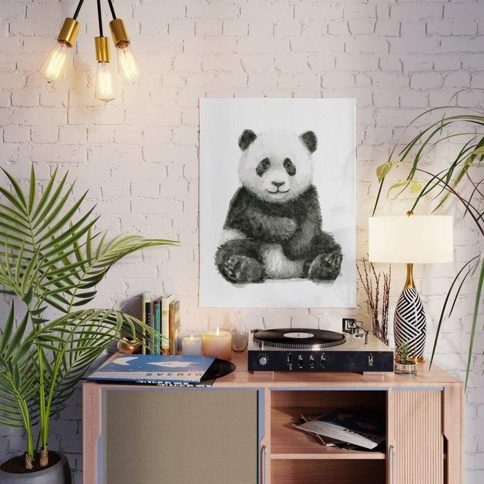 Tableau Panda Noir et Blanc