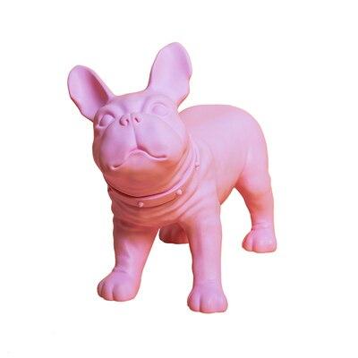 Statue Bouledogue Design Rose