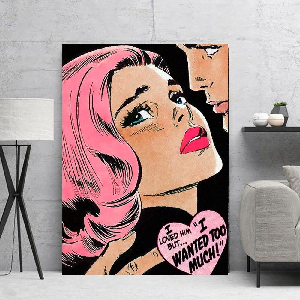 Tableau Couple Pop Art