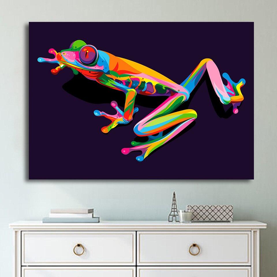 Toile Peinture Grenouille