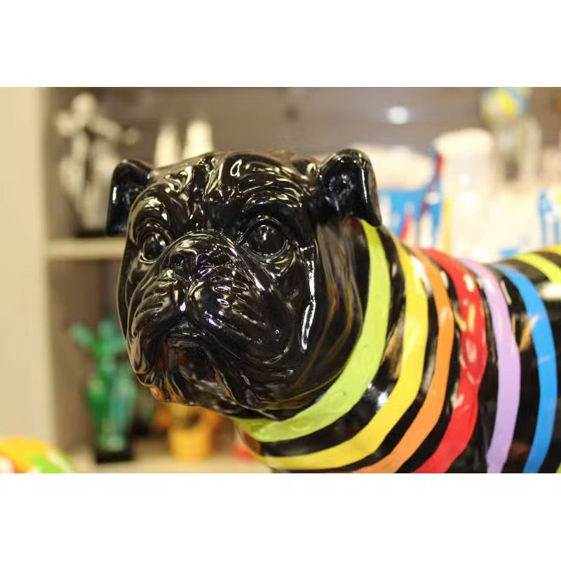 Statue Jardin Bulldog Design