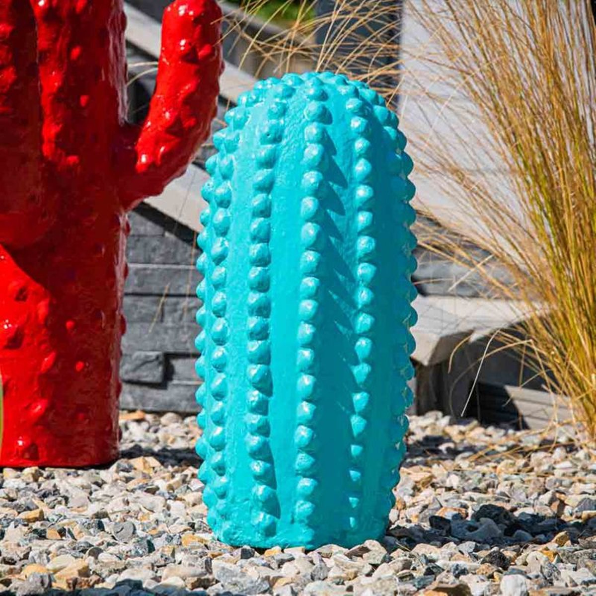 Statue Jardin Cactus Bleu