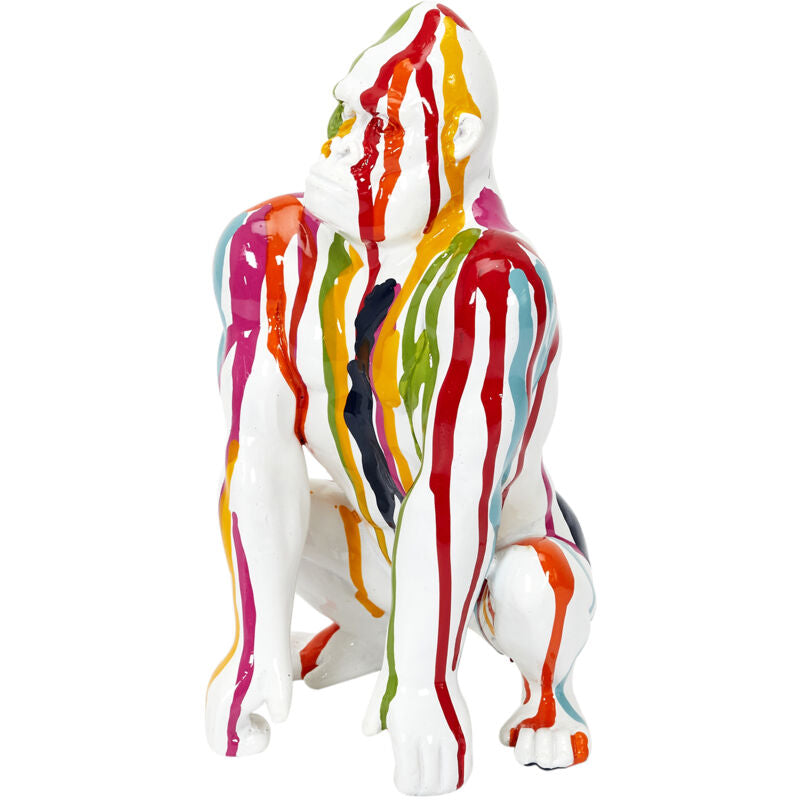 Statue Gorille Design Blanc