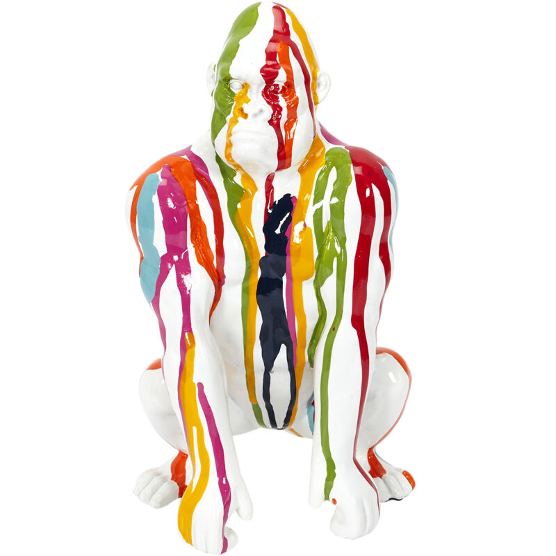 Statue Gorille Design Blanc