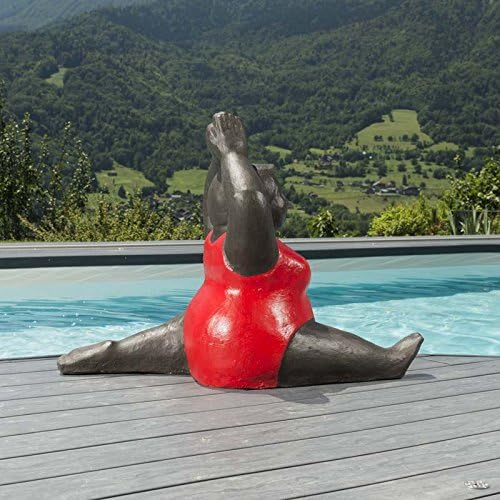 Statue Jardin Grosse Femme Rouge