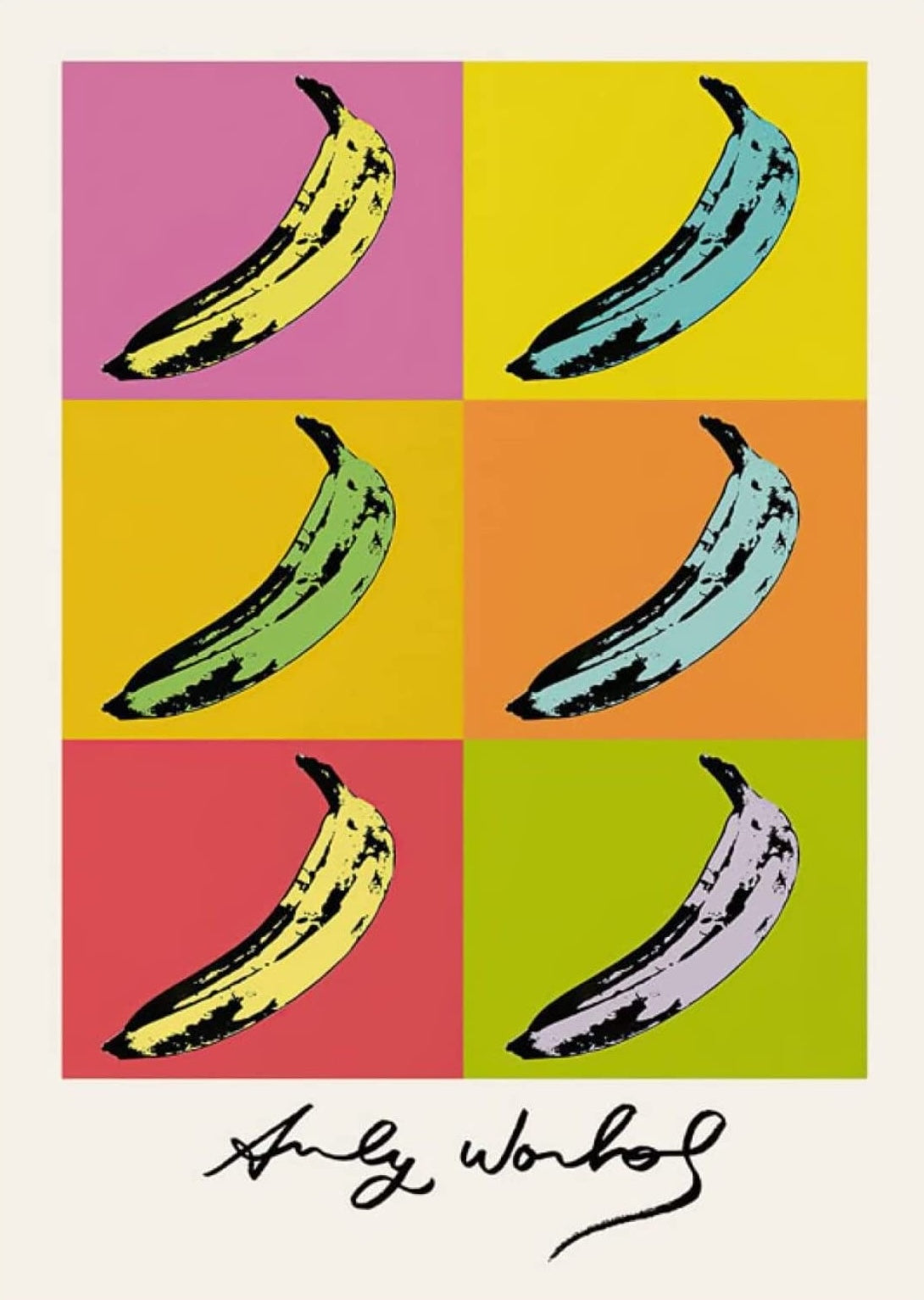 Tableau Street Art Andy Warhol "Banana Split"