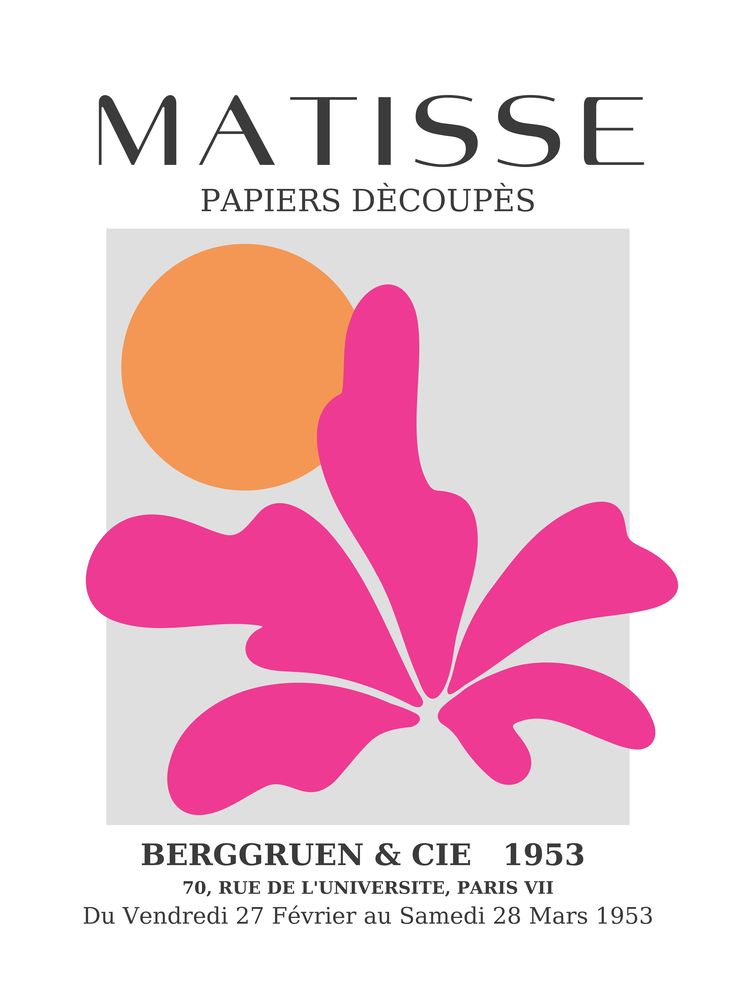 Tableau Street Art Henri Matisse "Algue Rose"