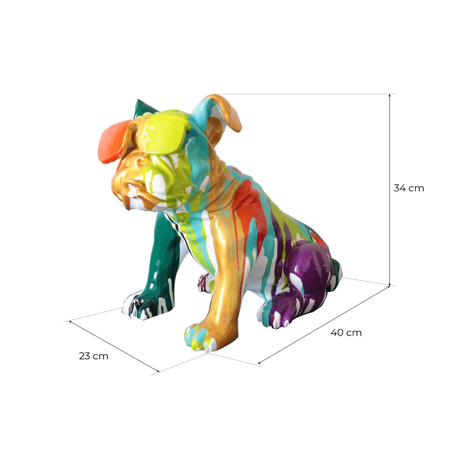 Statue Bulldog Lunette