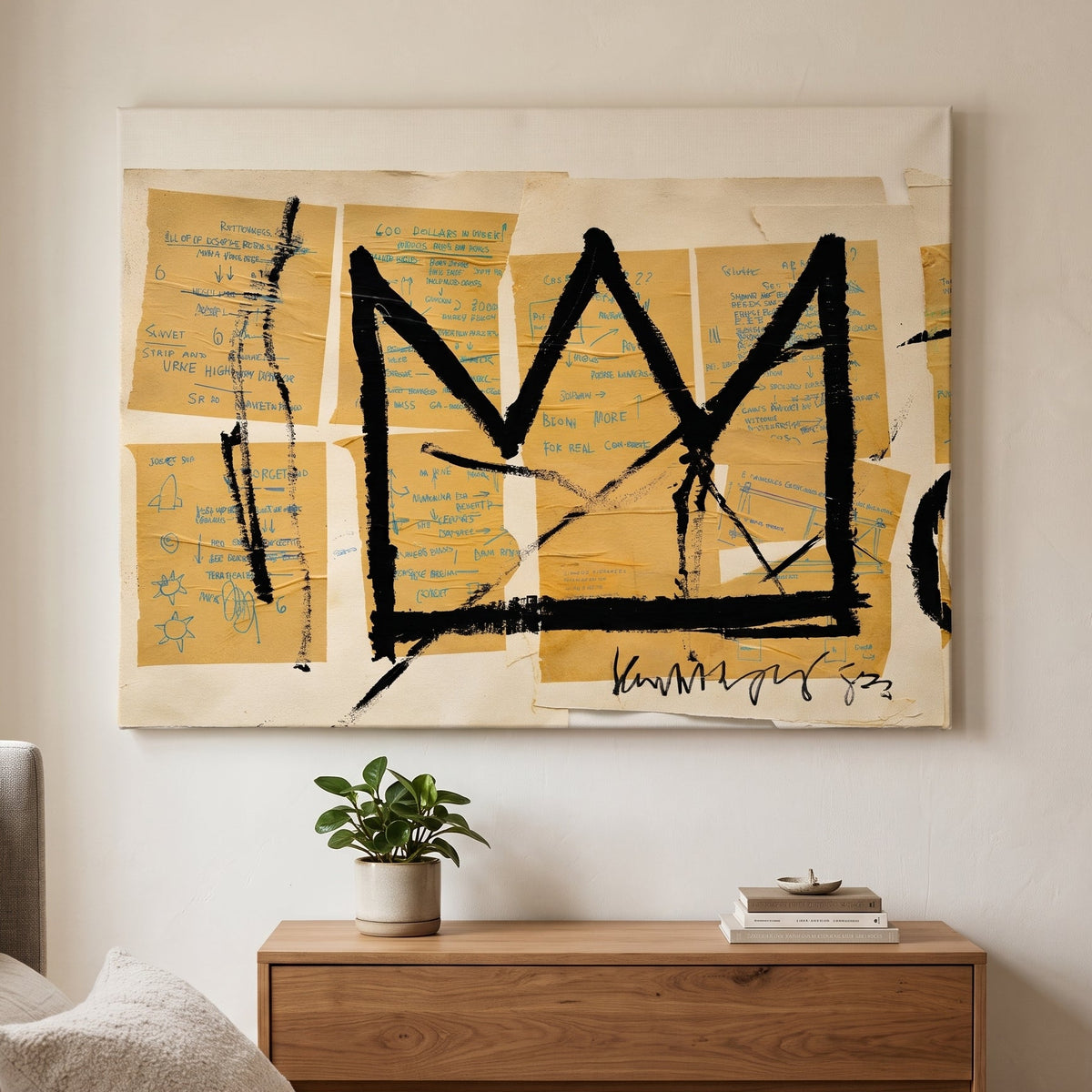 Tableau Basquiat Couronne