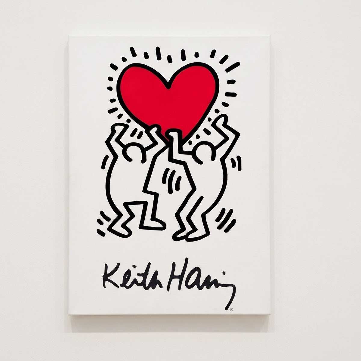 Tableau Coeur Keith Haring