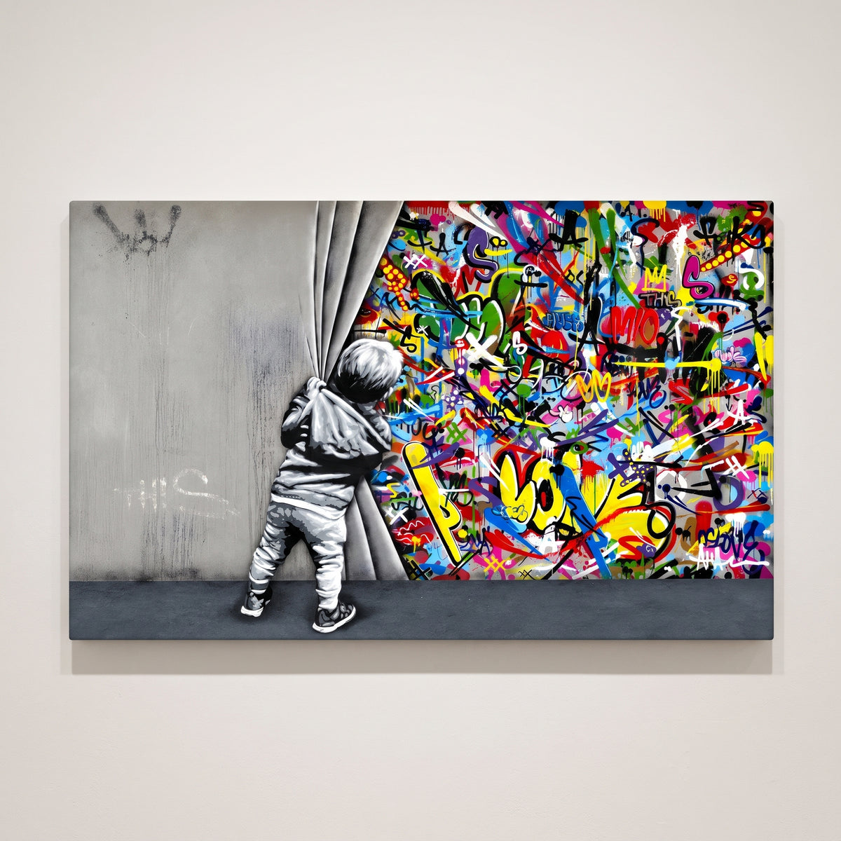 Tableau Street Art Enfant Graffiti