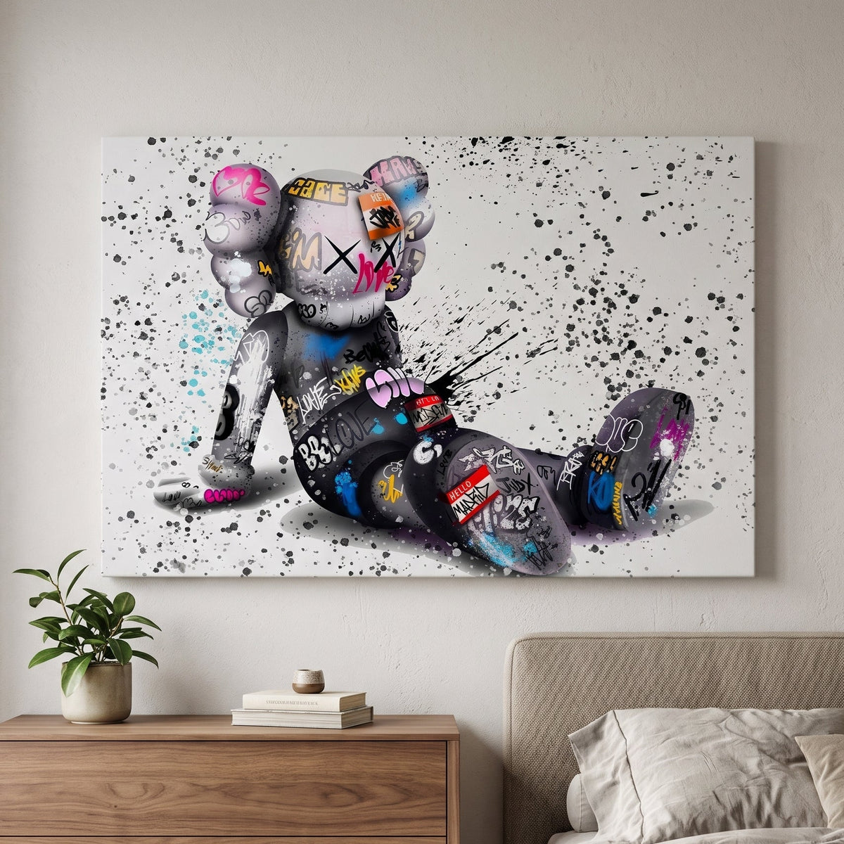 Tableau Kaws Graffiti