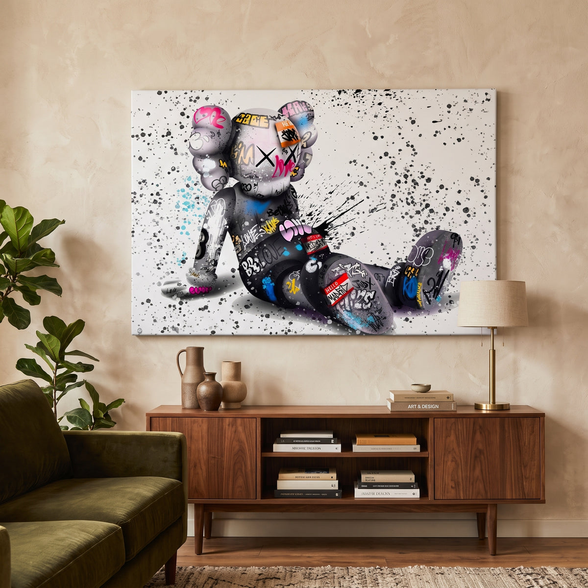 Tableau Kaws Graffiti