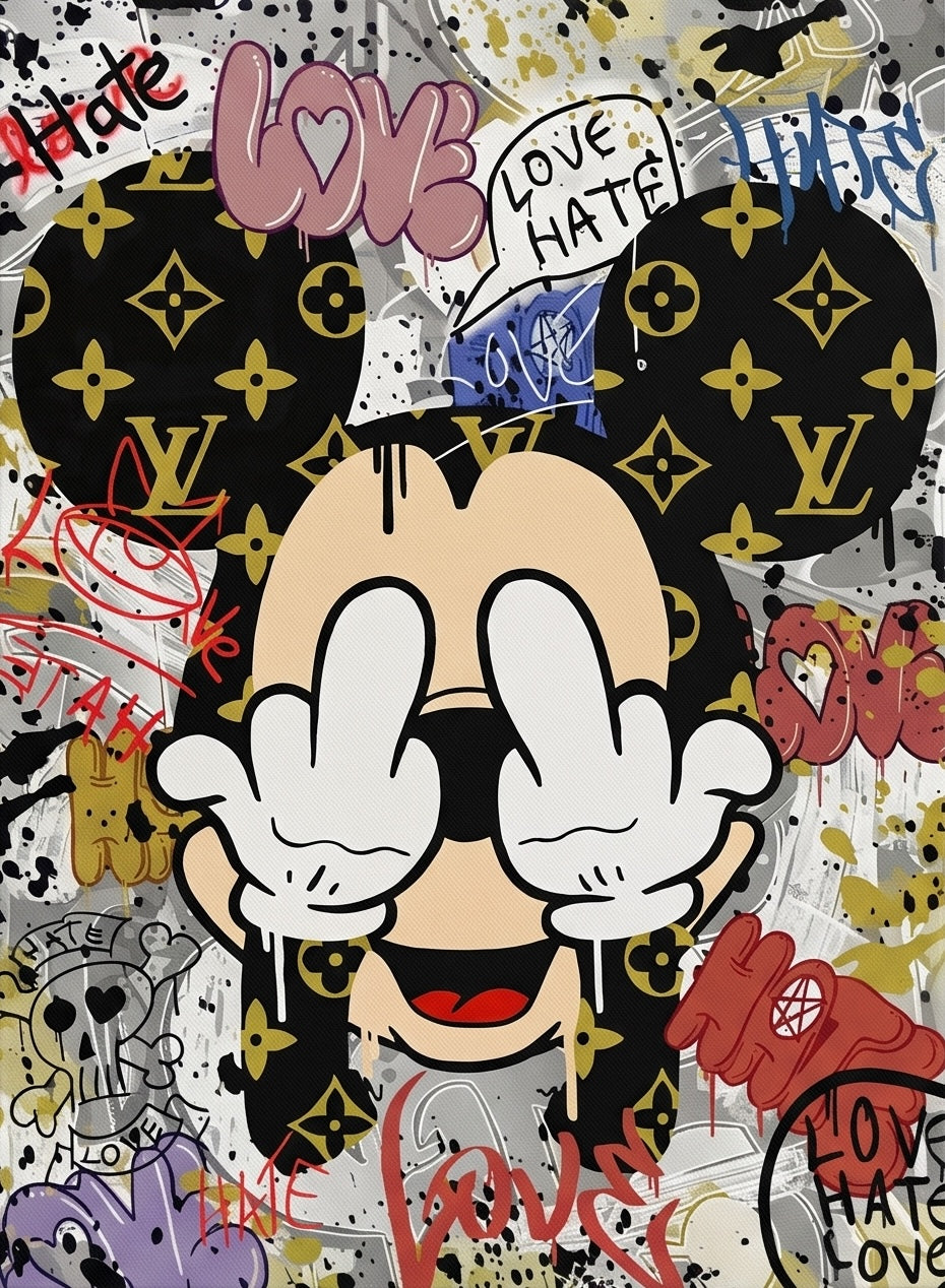 Tableau Mickey Street Art