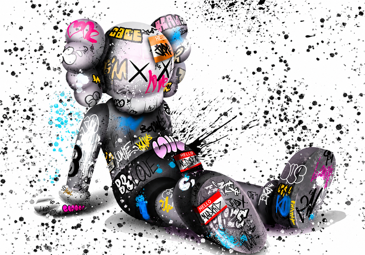 Tableau Kaws Graffiti