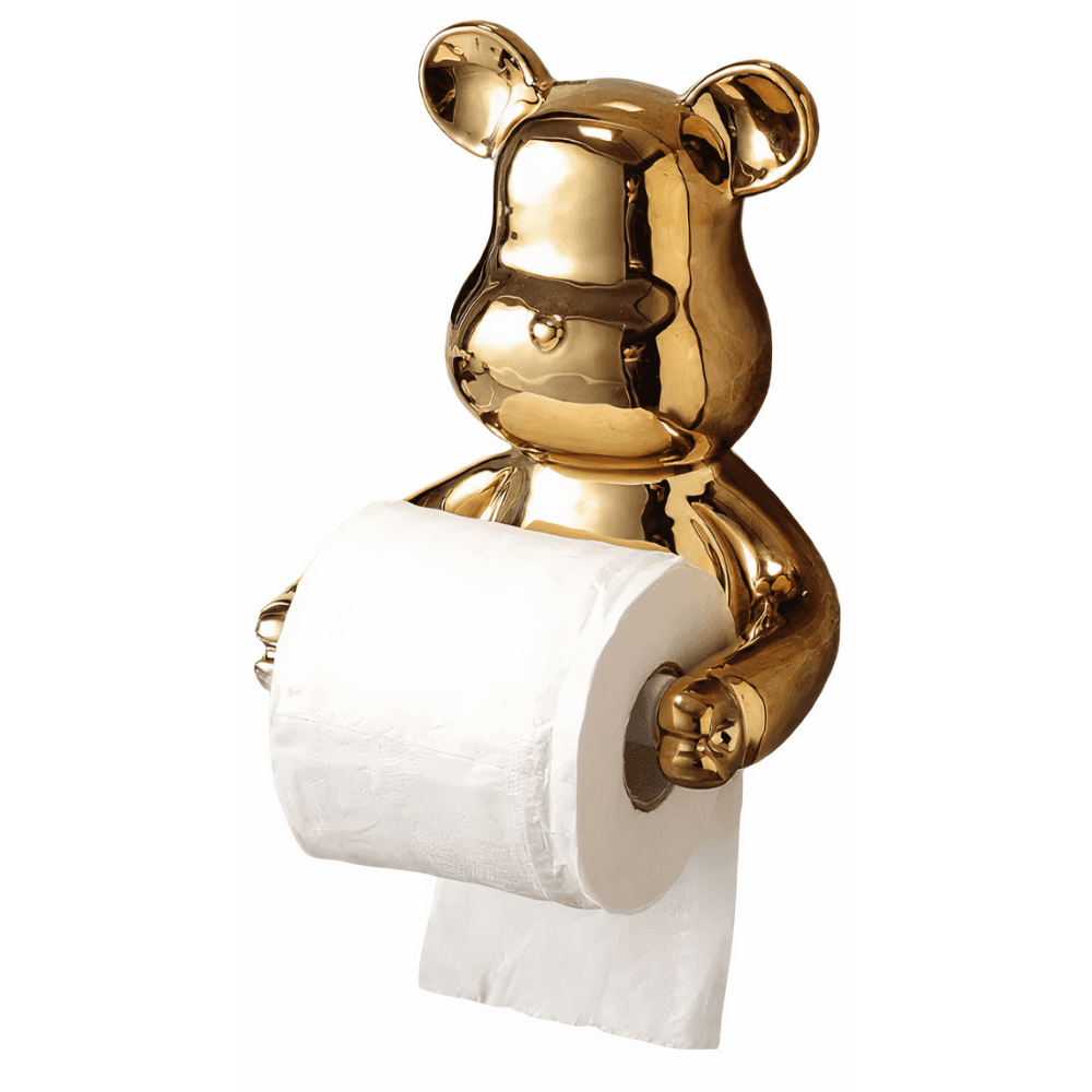 Porte Papier Toilette Ours Moderne Or