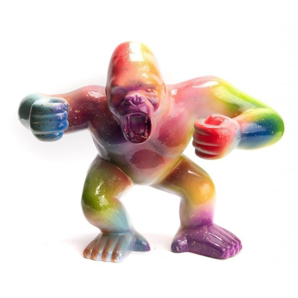 Statue Gorille Arc-en-ciel