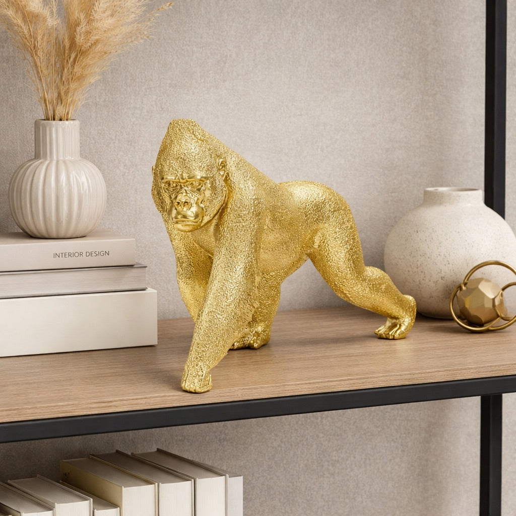 Statue Gorille Dorée