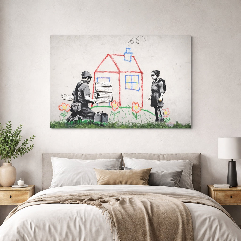 Tableau Banksy Crayon House