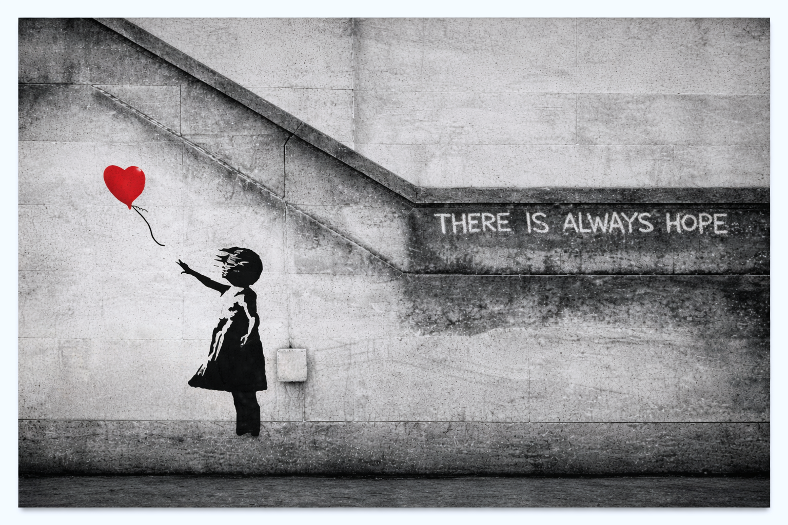 Tableau Banksy Fille Ballon Rouge