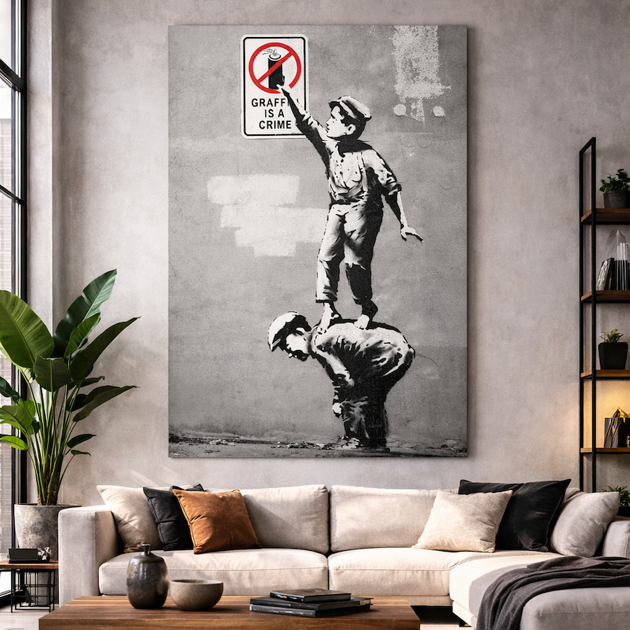 Tableau Banksy Graffiti Is A Crime