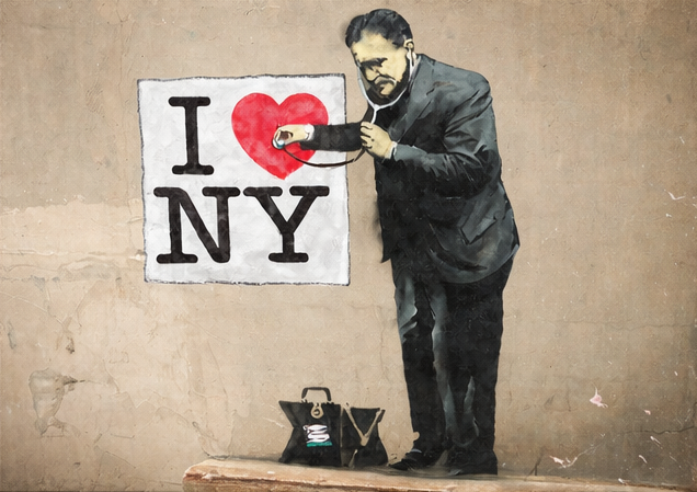 Tableau Banksy I Love New York