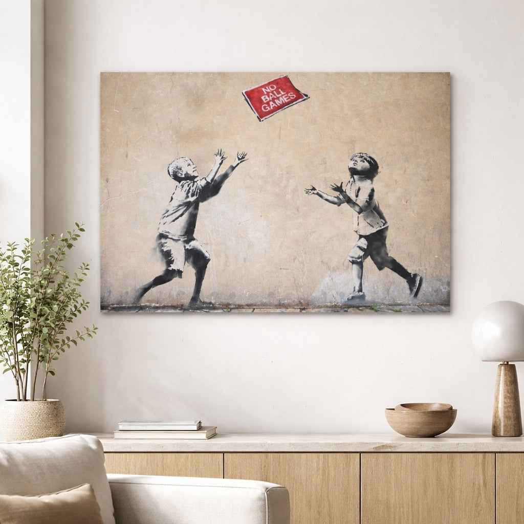 Tableau Banksy No Ball Games