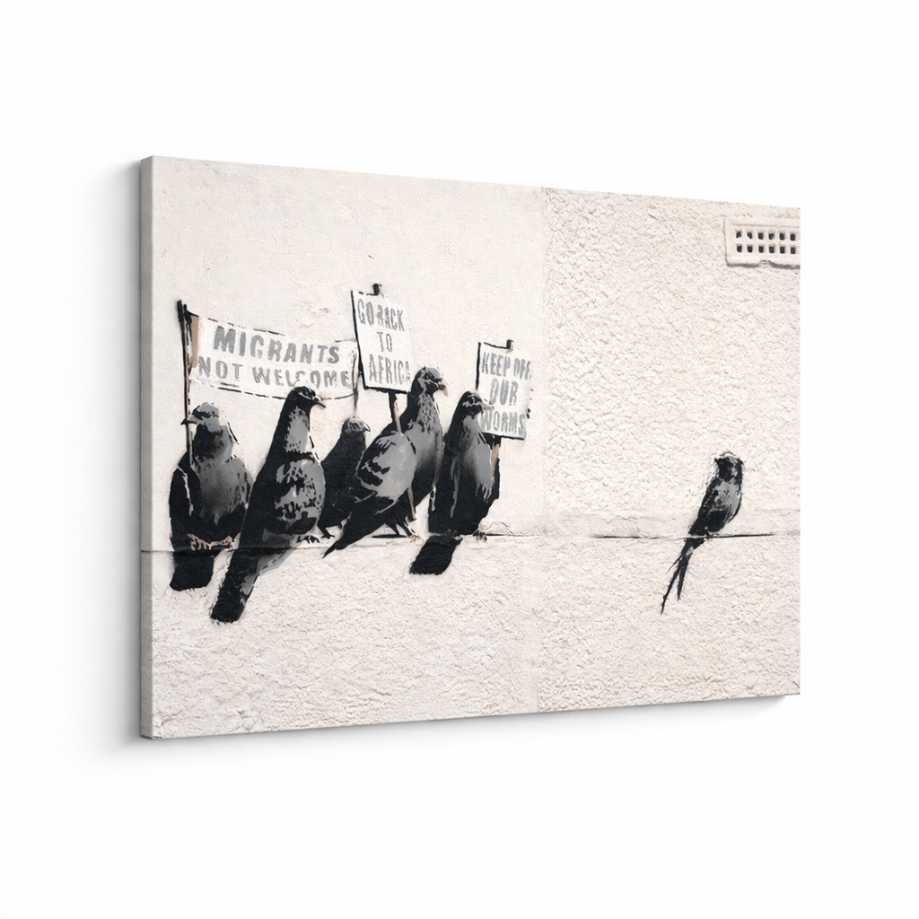 Tableau Banksy Pigeons