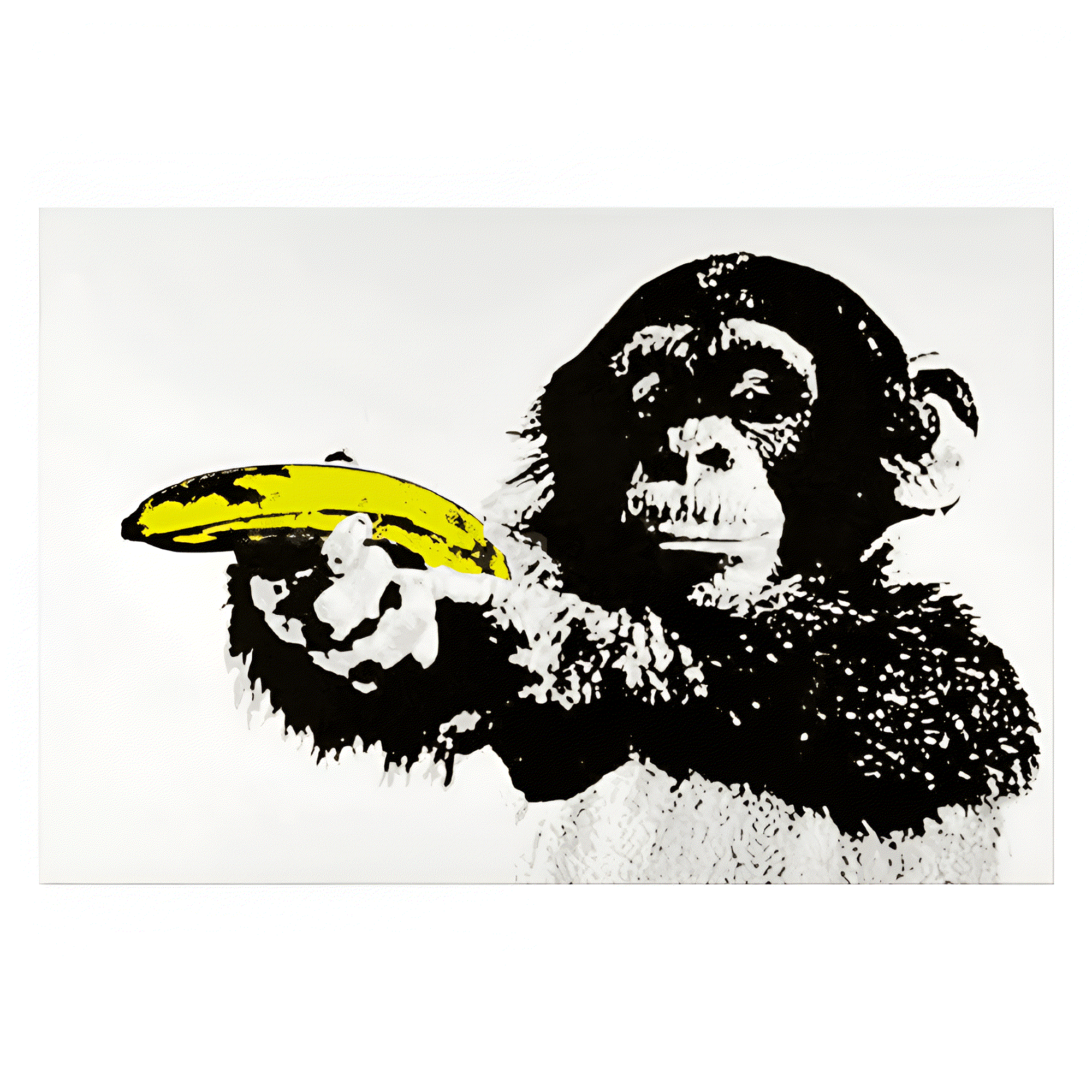 Tableau Banksy Singe